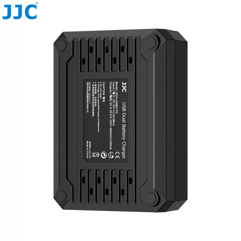 JJC dual USB-oplader voor Olympus BLS-1 BLS-5 BLS-50 accu's