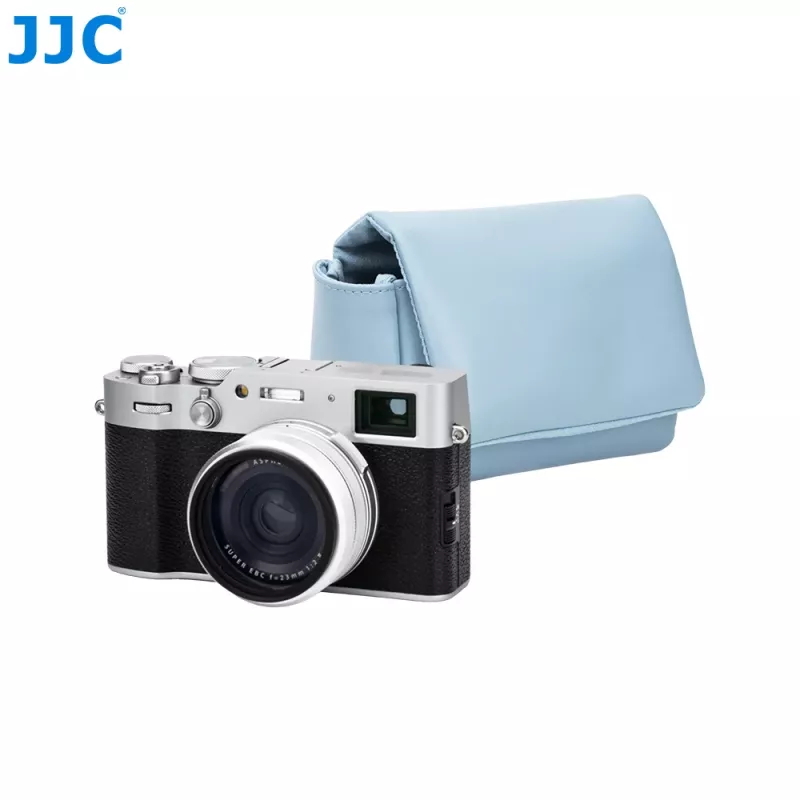 JJC CL-M blauwe camera half case voor Fujifilm X100VI, X100V, X-E5, Canon V1