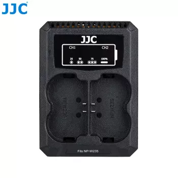 JJC dual USB-oplader voor Fujifilm NP-W235