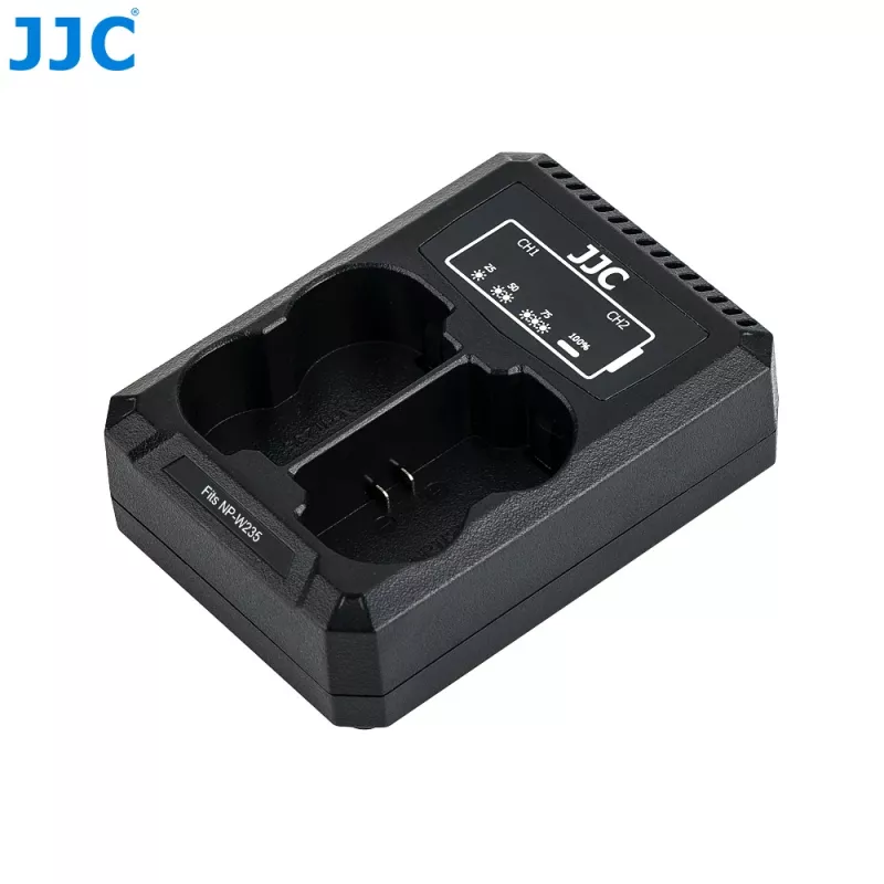 JJC dual USB-oplader voor Fujifilm NP-W235