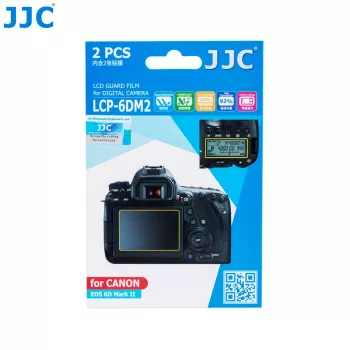 JJC 2x LCD-schermbeschermer + top LCD-beschermer voor Canon 6D Mark II
