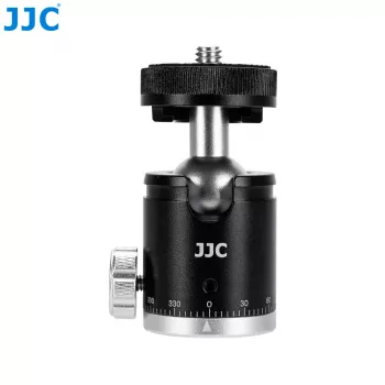 JJC BH-CM1 3D aluminium kogelkop met 1/4 inch-schroefdraad en schaal voor camera