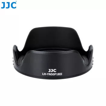 JJC LH-YN50F18II tulpvormige zonnekap voor Yongnuo YN 50mm f/1.8 II objectief - zwart