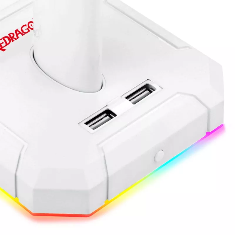 Redragon Scepter PRO HA300-W gaming headset standaard met RGB-verlichting, wit