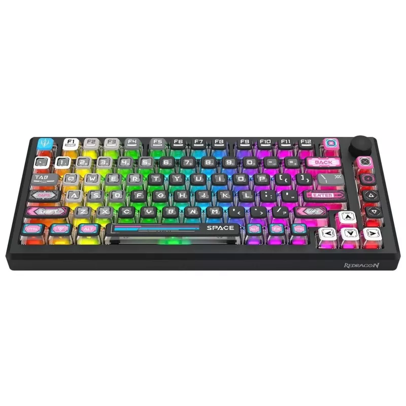 Redragon K732MC-RGB-PRO Uranus Pro 82 75% mechanisch toetsenbord, hot-swappable, RGB, USB-C, zwart