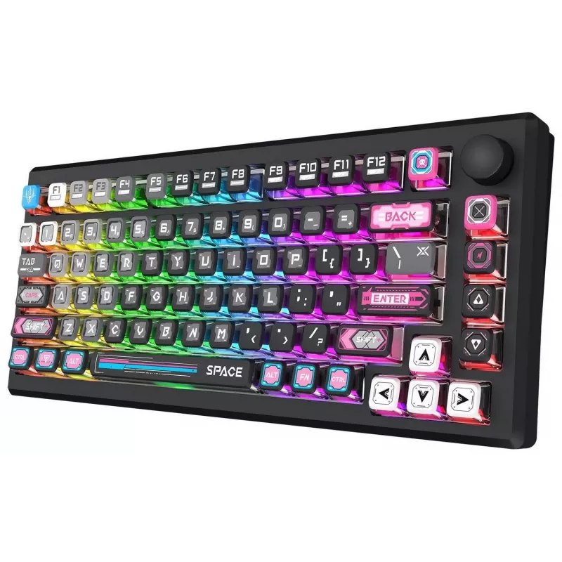 Redragon K732MC-RGB-PRO Uranus Pro 82 75% mechanisch toetsenbord, hot-swappable, RGB, USB-C, zwart