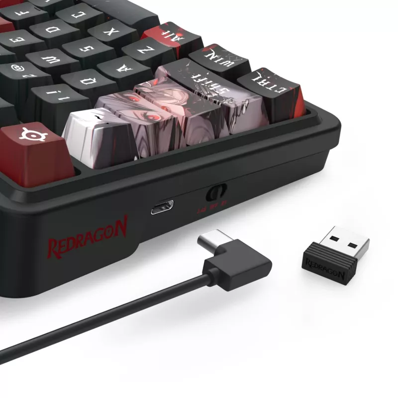 Redragon ARTEMIS PRO K719AK-RGB-PRO 75% tri-mode mechanisch gaming-toetsenbord