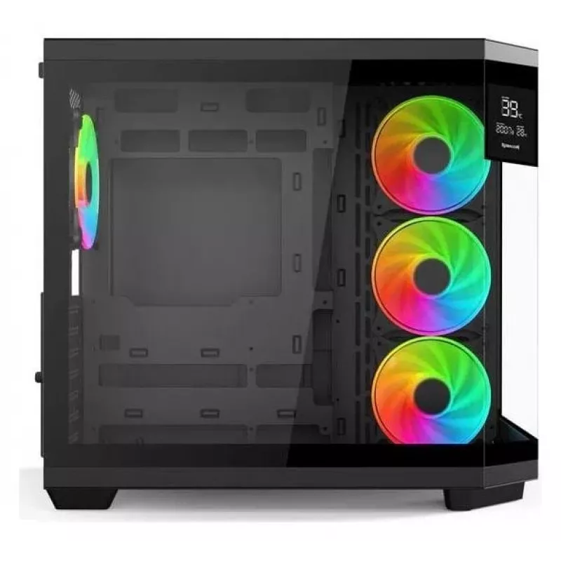 Redragon Vision ARGB GC-625-PRO mid-tower gaming-behuizing, zwart, gehard glas, 4x120mm ARGB-ventilatoren