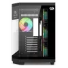 Redragon Vision ARGB GC-625-PRO mid-tower gaming-behuizing, zwart, gehard glas, 4x120mm ARGB-ventilatoren
