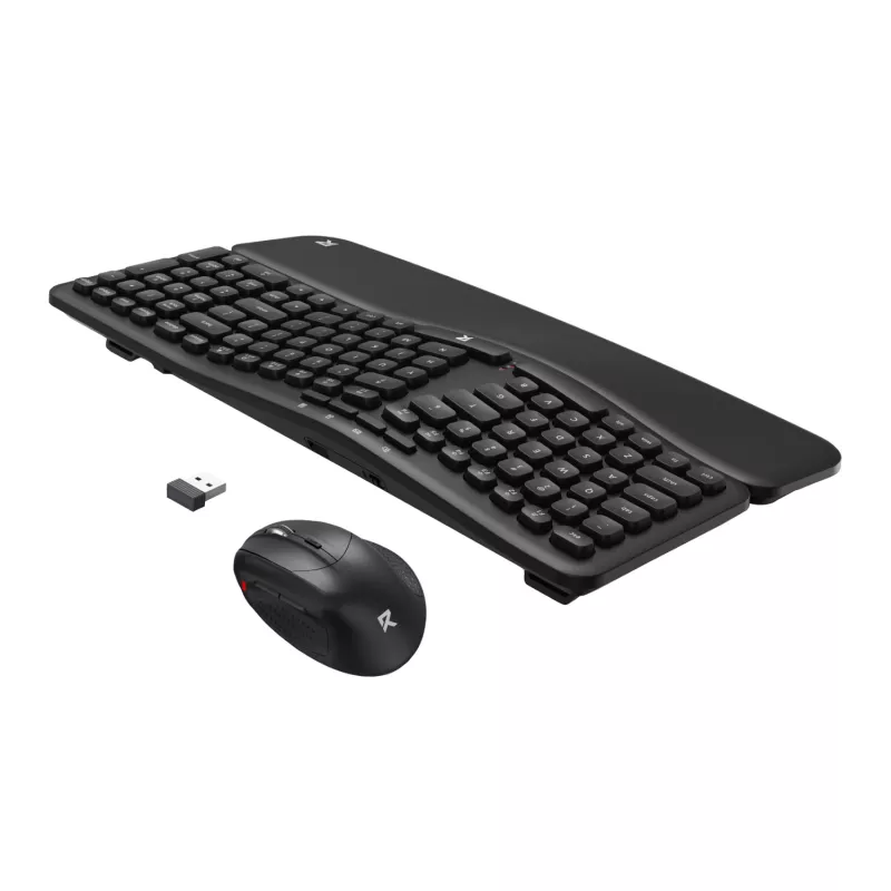 Redragon BS-7162 MAX Draadloze combo van toetsenbord en verticale muis, 2,4 GHz, zwart