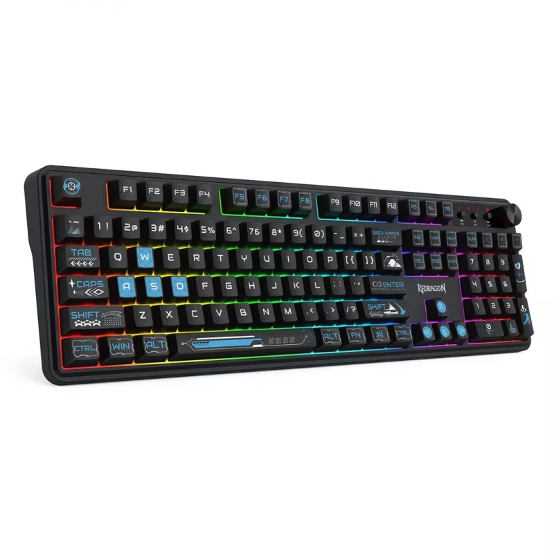 Redragon Volcano K526BB-WL Draadloos membraan gaming-toetsenbord, verlicht, zwart