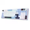 Redragon ARIA PRO K527WBL-PRO 75% tri-mode RGB mechanisch toetsenbord (wit/grijs met blauwe accenten)