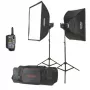 Godox M200-F studioflitser kit 2x200Ws met softboxen en statieven