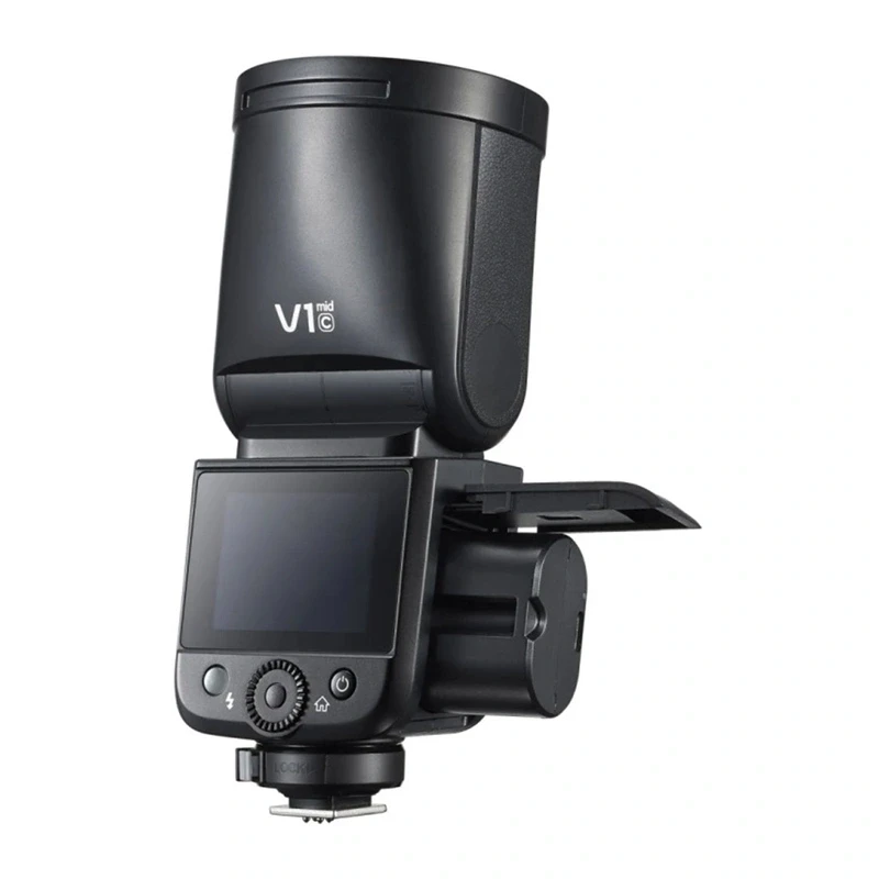 Godox V1 Mid C round-head flitser voor Canon