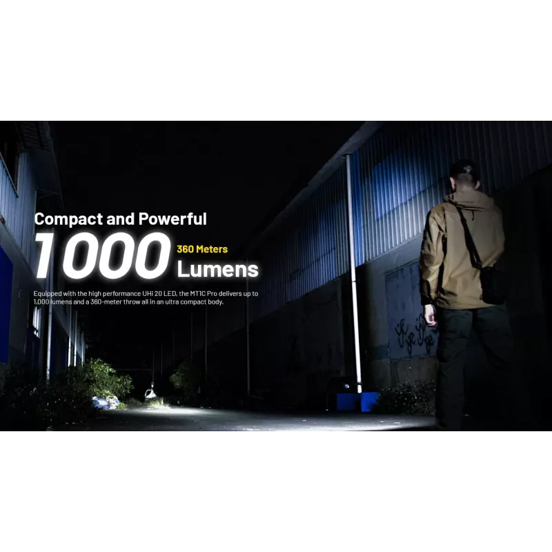 Nitecore MT1C PRO zaklamp 600 lumen CREE XP-L HD V6 zwart
