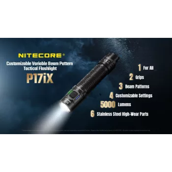 Nitecore P17iX tactische zaklamp 4000 lumen USB-C oplaadbaar