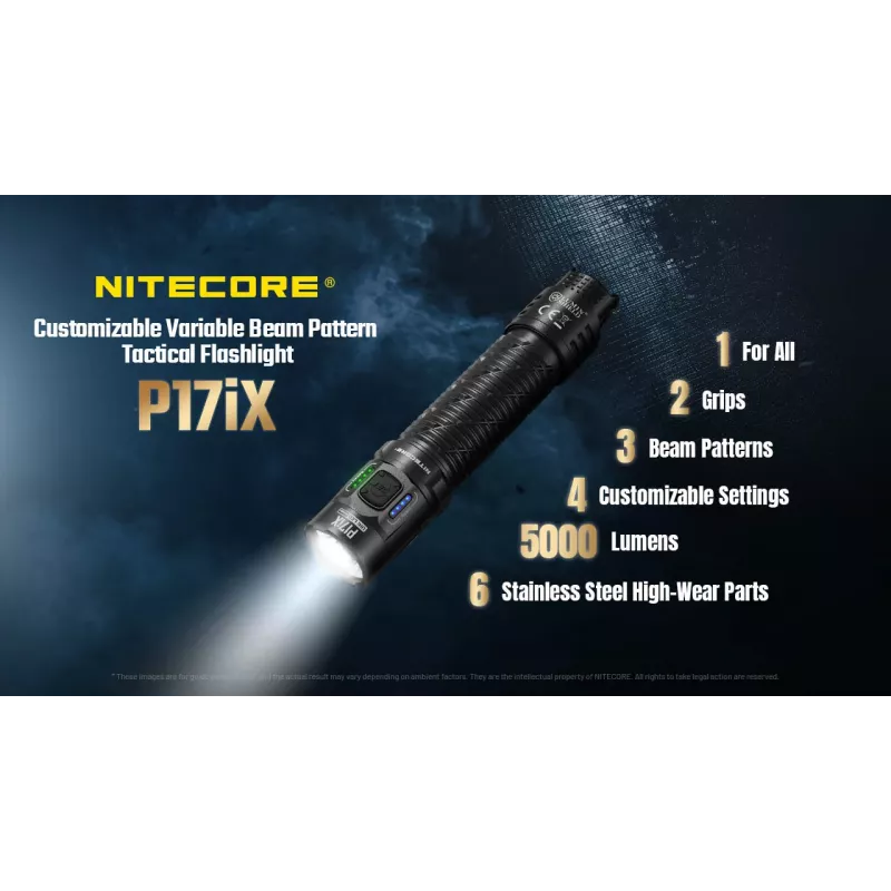 Nitecore P17iX tactische zaklamp 4000 lumen USB-C oplaadbaar