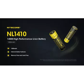 Nitecore NL1410 14500 1000mAh Li-Ion-accu