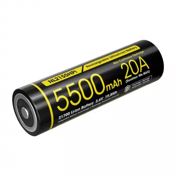 Nitecore 21700 Li-ion accu 5500mAh 20A 3,6V button top