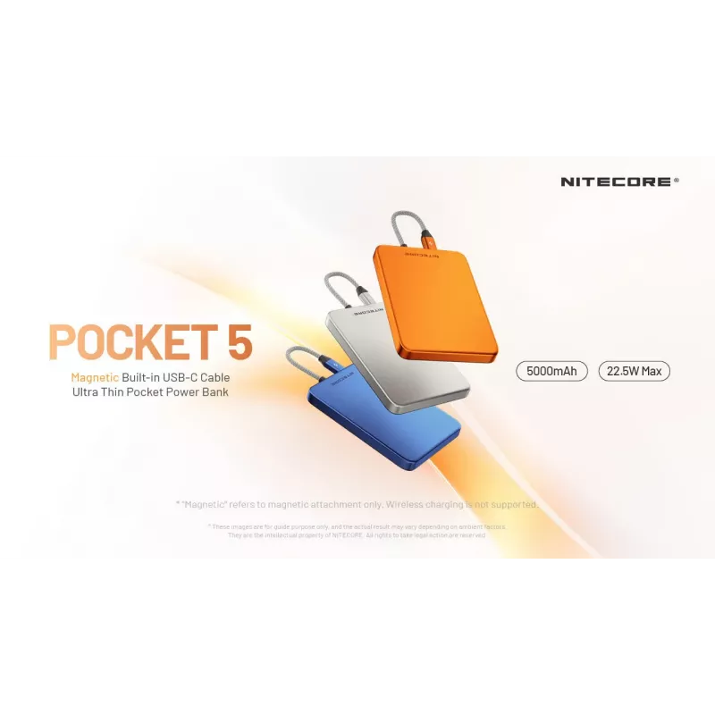 Nitecore powerbank POCKET 5 oranje