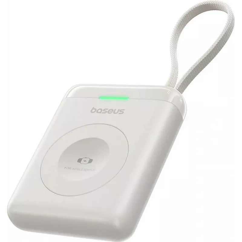 Baseus EnerFill FW11 5W powerbank voor Apple Watch met geïntegreerde kabel - wit