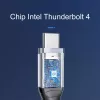 ORICO Thunderbolt 4 kabel USB-C 40 Gbit/s 8K60Hz PD 100W 2m zwart