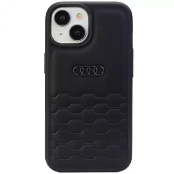 Audi GT kunstlederen hardcase voor iPhone 15 Plus / 14 Plus 6,7 inch - zwart