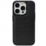 Audi kunstlederen hardcase voor Apple iPhone 15 Pro Max 6,7 inch zwart