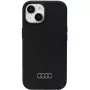 Audi silicone case voor iPhone 15 Plus / 14 Plus 6,7 inch zwart hardcase AU-LSRIP15M-Q3/D1-BK