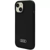 Audi silicone case voor iPhone 15 Plus / 14 Plus 6,7 inch zwart hardcase AU-LSRIP15M-Q3/D1-BK