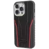 Audi Echt Leren MagSafe iPhone 15 Pro Max 6.7 Zwart-Rood Hardcase AU-TPUPCMIP15PM-R8/D3-RD