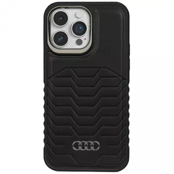Audi kunstlederen MagSafe hardcase voor iPhone 14 Pro 6,1 inch zwart