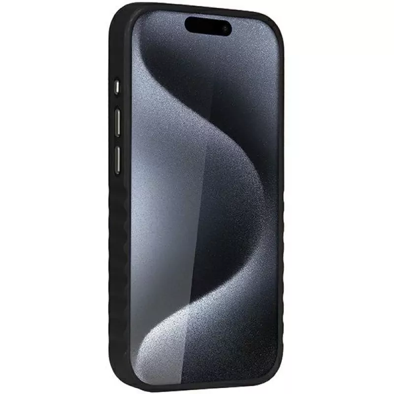 Audi synthetisch lederen MagSafe hardcase voor Apple iPhone 15 Pro Max 6,7 inch - zwart