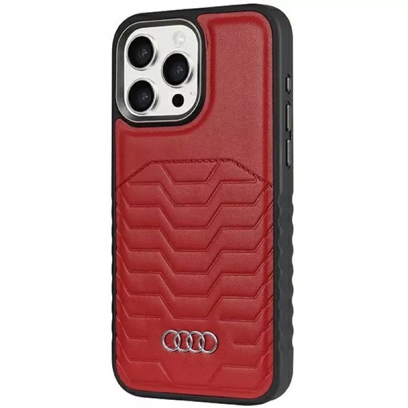 Audi Kunstleren MagSafe iPhone 14 Pro 6.1 Rode Hardcase AU-TPUPCMIP14P-GT/D3-RD