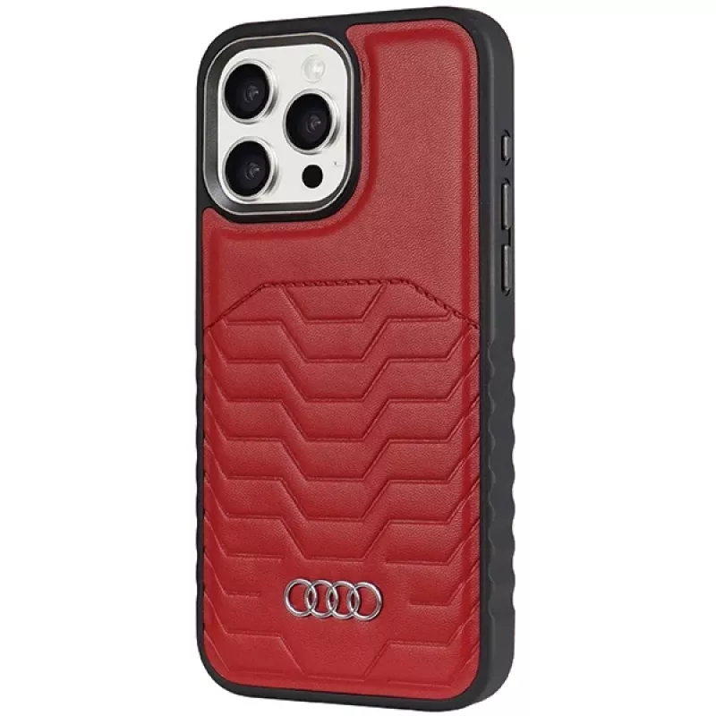 Audi Kunstleren MagSafe Hardcase voor iPhone 14 Pro Max 6,7 - Rood