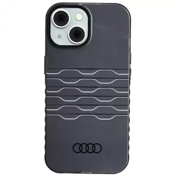 Audi IML MagSafe Case voor iPhone 15 / 14 / 13 6.1 Zwart Hardcase AU-IMLMIP15-A6/D3-BK
