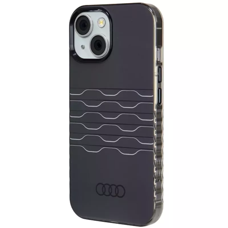 Audi IML MagSafe Case voor iPhone 15 / 14 / 13 6.1 Zwart Hardcase AU-IMLMIP15-A6/D3-BK