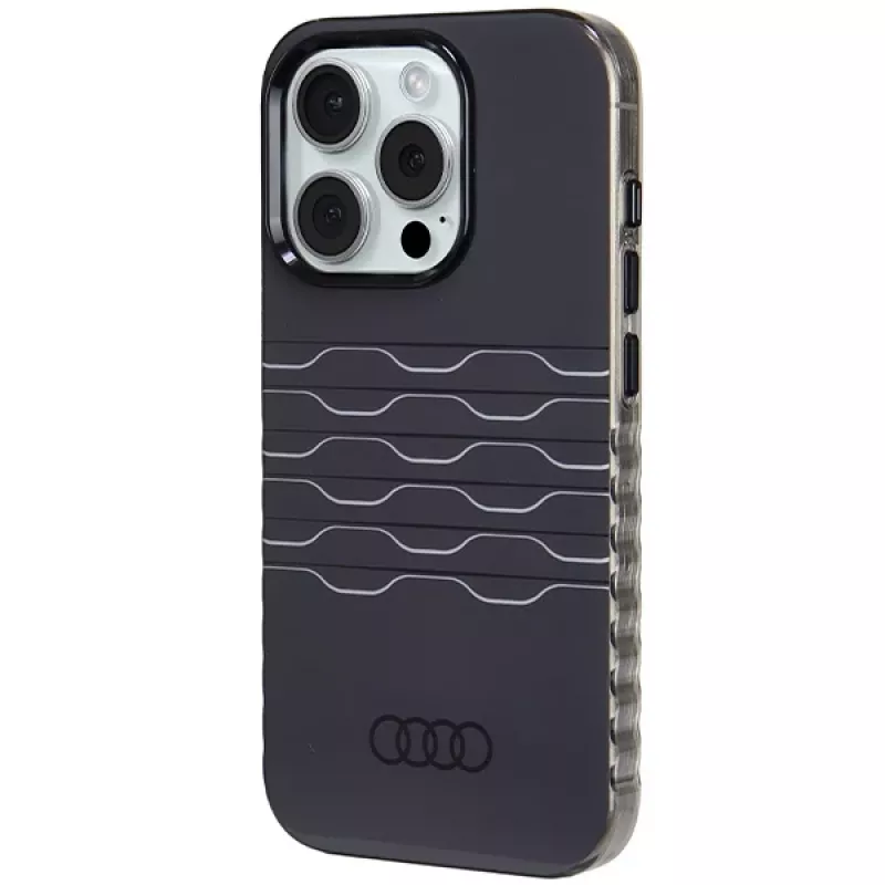 Audi IML MagSafe case voor iPhone 15 Pro 6.1 zwart hardcase