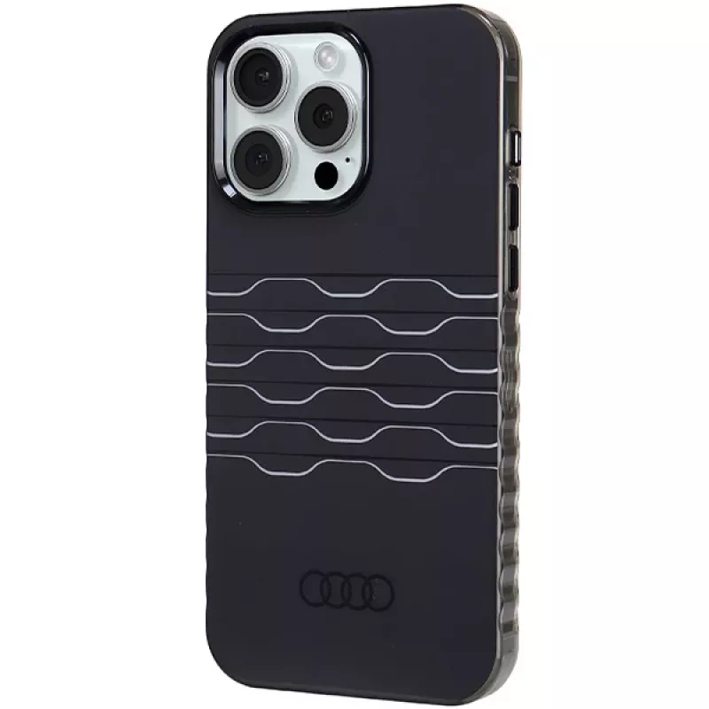Audi IML MagSafe case voor iPhone 15 Pro Max 6,7 inch zwart hardcase