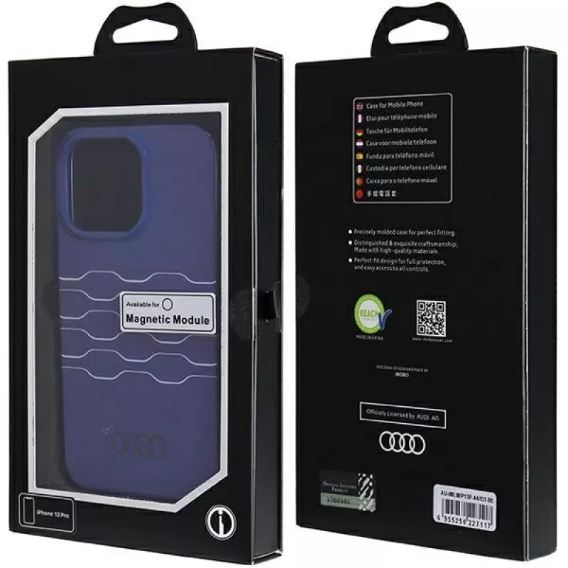 Audi IML MagSafe Case voor iPhone 13 Pro / 13 6,1 inch Navy Blue Hardcase