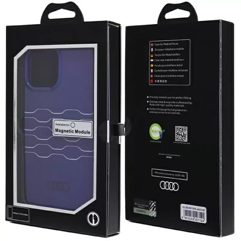 Audi IML MagSafe Case voor iPhone 13 Pro Max 6,7 inch Navy Blue Hardcase