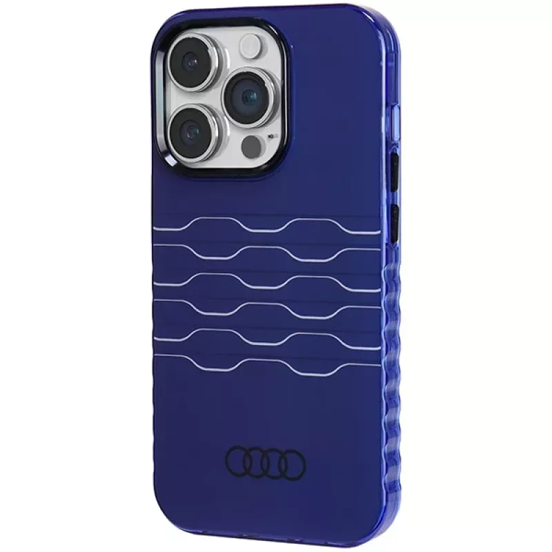 Audi IML MagSafe Case voor iPhone 14 Pro 6,1 inch Navy Blue Hardcase AU-IMLMIP14P-A6/D3-BE