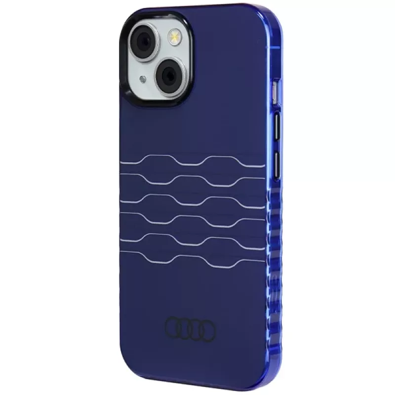 Audi IML MagSafe Case voor iPhone 15 / 14 / 13 6.1 Navy Blue Hardcase