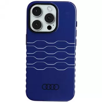 Audi IML MagSafe Case voor iPhone 15 Pro 6,1 inch Navy Blue Hardcase