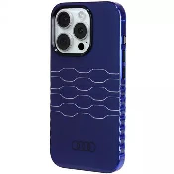 Audi IML MagSafe Case voor iPhone 15 Pro 6,1 inch Navy Blue Hardcase