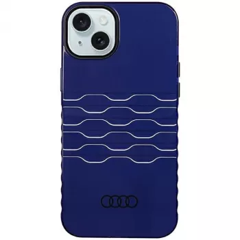 Audi IML MagSafe Case voor iPhone 15 Plus / 14 Plus 6.7 Navy Blue Hardcase