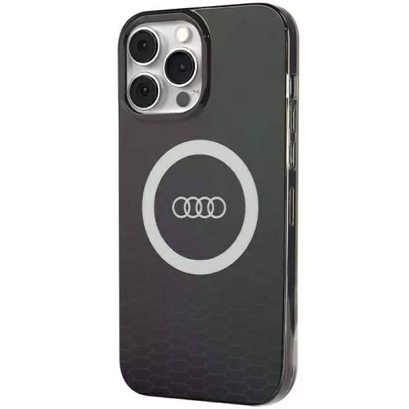 Audi IML Big Logo MagSafe Case voor iPhone 13 Pro / 13 6,1 inch zwart Hartschale