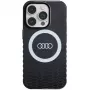 Audi IML Big Logo MagSafe Case voor iPhone 14 Pro 6,1 inch zwart Hartschale