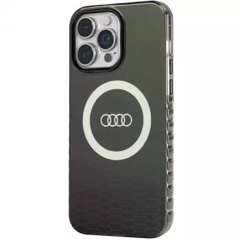 Audi IML Big Logo MagSafe Case voor iPhone 14 Pro Max 6,7 inch zwart Hartschale