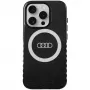 Audi IML Big Logo MagSafe Case voor iPhone 15 Pro 6,1 inch zwart Hartschale